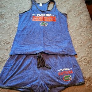 University of Florida UF Gators shorts and tank pajamas or casual.